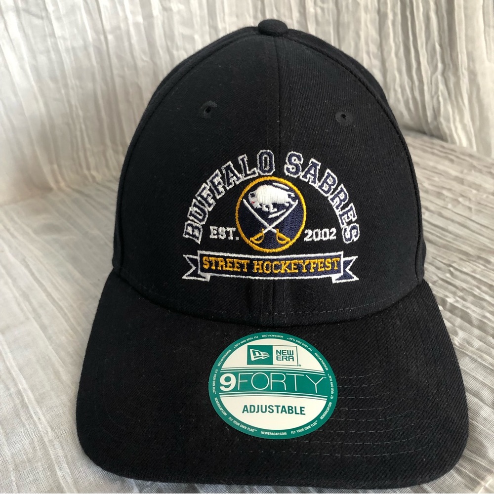 NEW ERA 9 Forty baseball hat cap black Buffalo Sabres NHL Street Hockey …